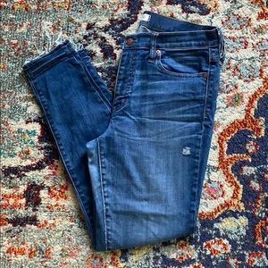 Made well Medium Wash 9” High Riser Skinny jeans